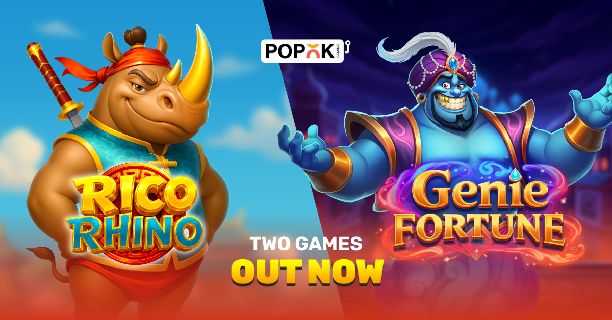 PopOK Gaming Releases Two New Slot Titles – Genie Fortune and Rico Rhino