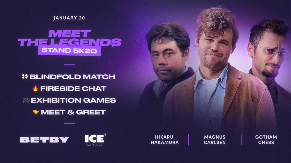 Betby Unveils Carlsen Vs Nakamura Blindfold Exhibition Match At Ice Barcelona