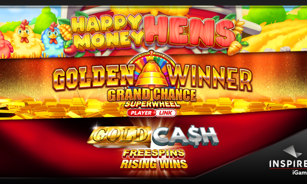 Inspired unveils happy money hens, Golden winner grand chance super wheel & gold cash free spins rising wins across online & mobile