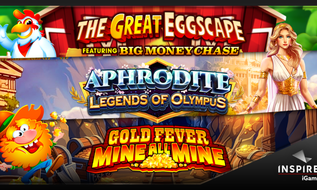 Inspired Launches Three New Igaming Slots: The Great Eggscape, Aphrodite Legends Of Olympus, Gold Fever Mine All Mine