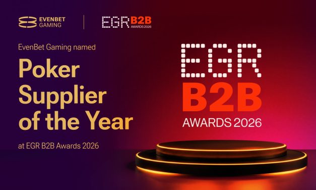 EvenBet Gaming named Poker Supplier of the Year at the EGR B2B Awards 2026