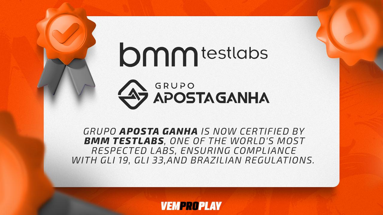 Grupo Aposta Ganha secures Brazilian certifications from BMM Testlabs