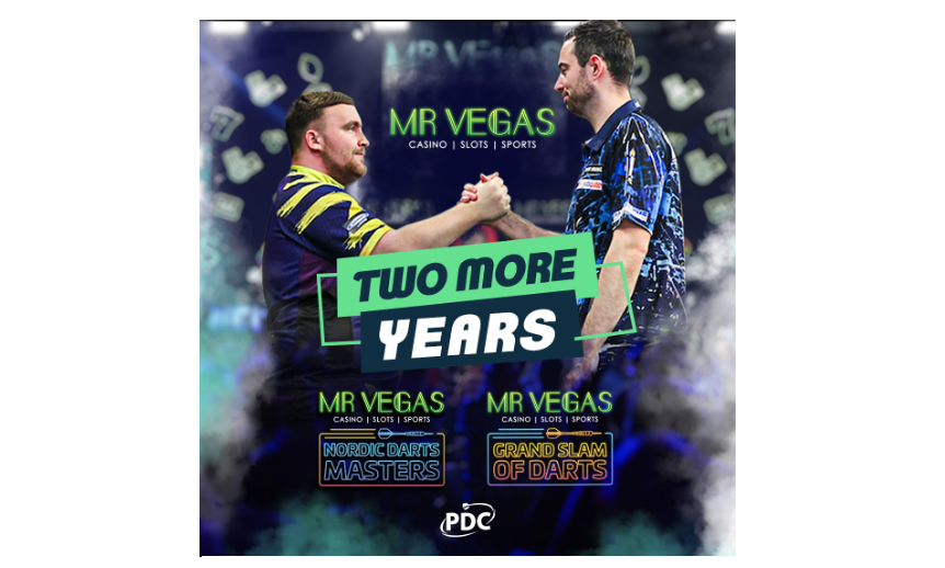 Mr Vegas extends title sponsorship of PDC Grand Slam of Darts and Nordic Darts Masters