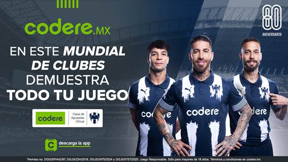 Codere Online presents Rayados’ jersey for the FIFA Club World Cup 2025